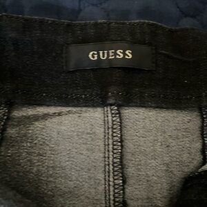 guess midi black skirt with slit